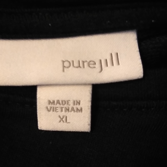 Pure Jill long sleeve black blouse size XL - Picture 2 of 3